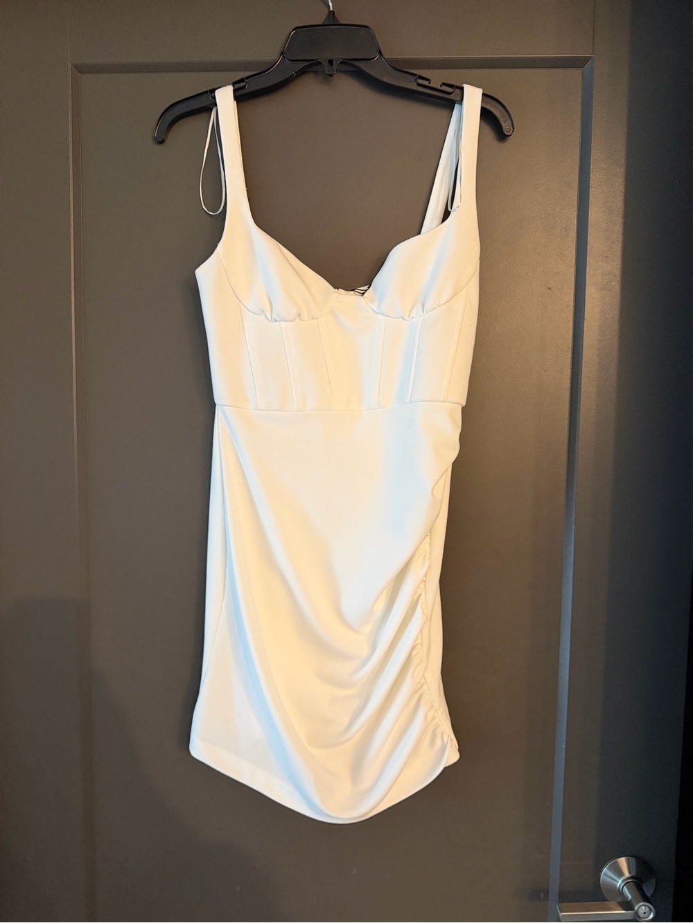 NWT Zara Sweat heart Neck Dress with Draped Skirt Bridal size Small